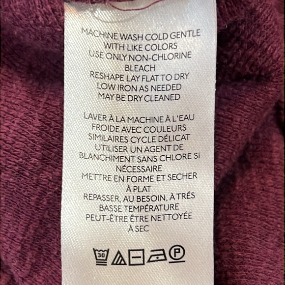 Anthropologie Pilcro Ruffle Sweater XS Purple Boho Heathered Stretch Curved Hem - Picture 8 of 9